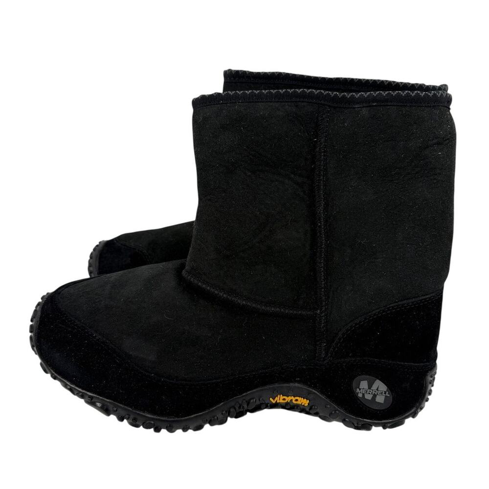 Merrell Yeti Chameleon Suede Shearling Snow Boots SZ 11 Black Vibram Sole